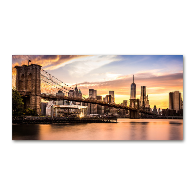 Glass picture print Brooklyn bridge