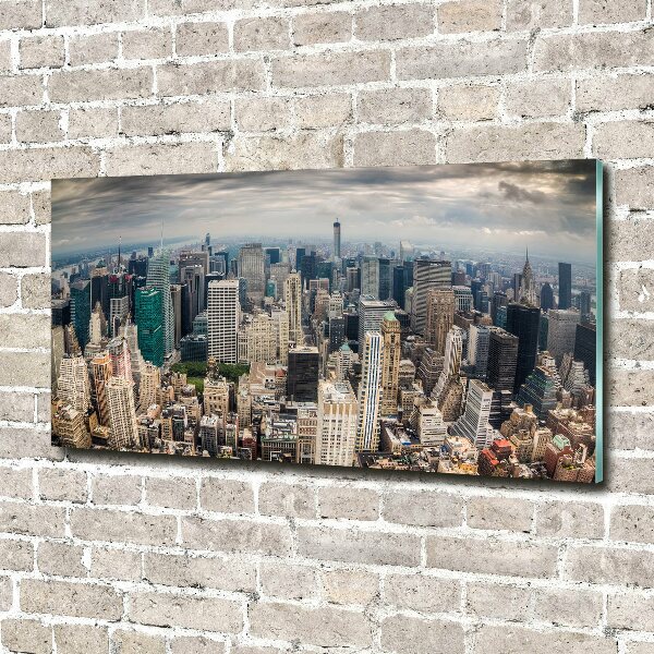 Glass picture print New york