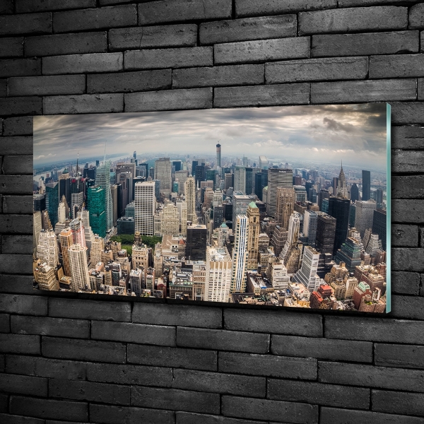 Glass picture print New york