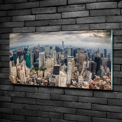 Glass picture print New york