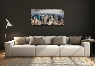 Glass picture print New york