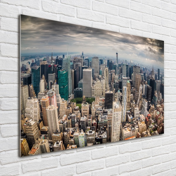 Glass picture print New york