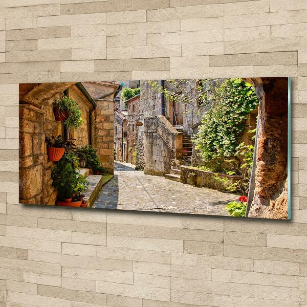 Glass wall art Charming street