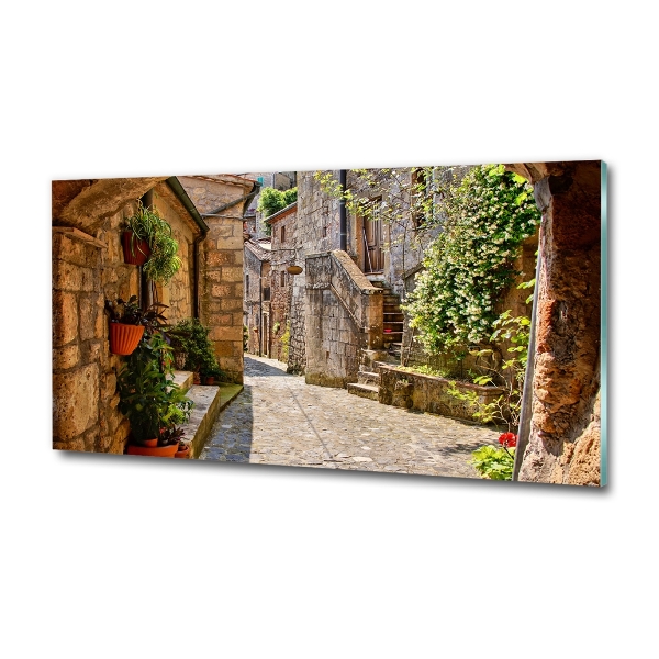 Glass wall art Charming street