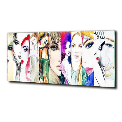 Glass art print Female portraits