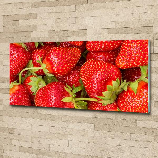 Glass art print Strawberries