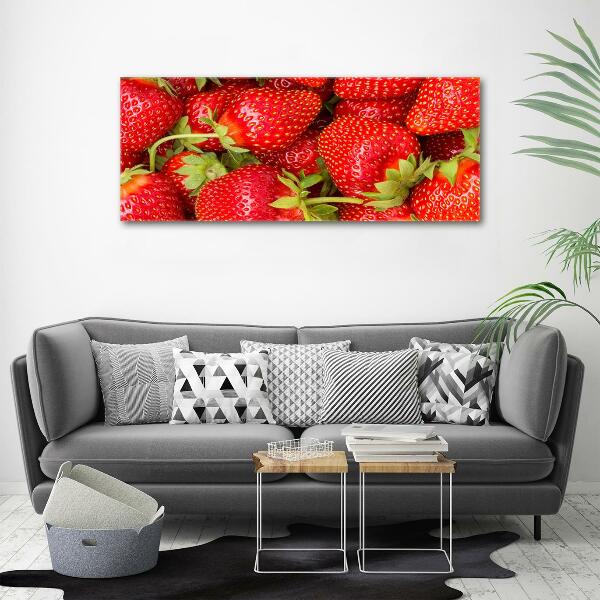 Glass art print Strawberries