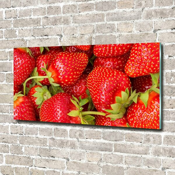 Glass art print Strawberries