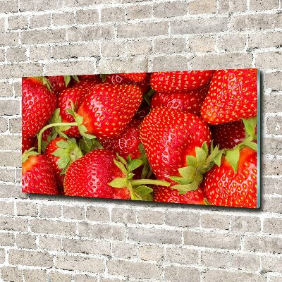 Glass art print Strawberries