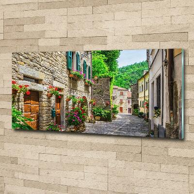 Glass wall art Charming street