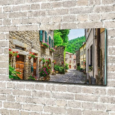 Glass wall art Charming street