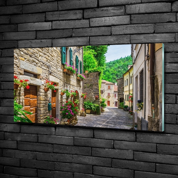 Glass wall art Charming street