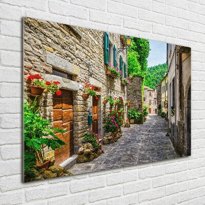 Glass wall art Charming street