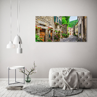 Glass wall art Charming street