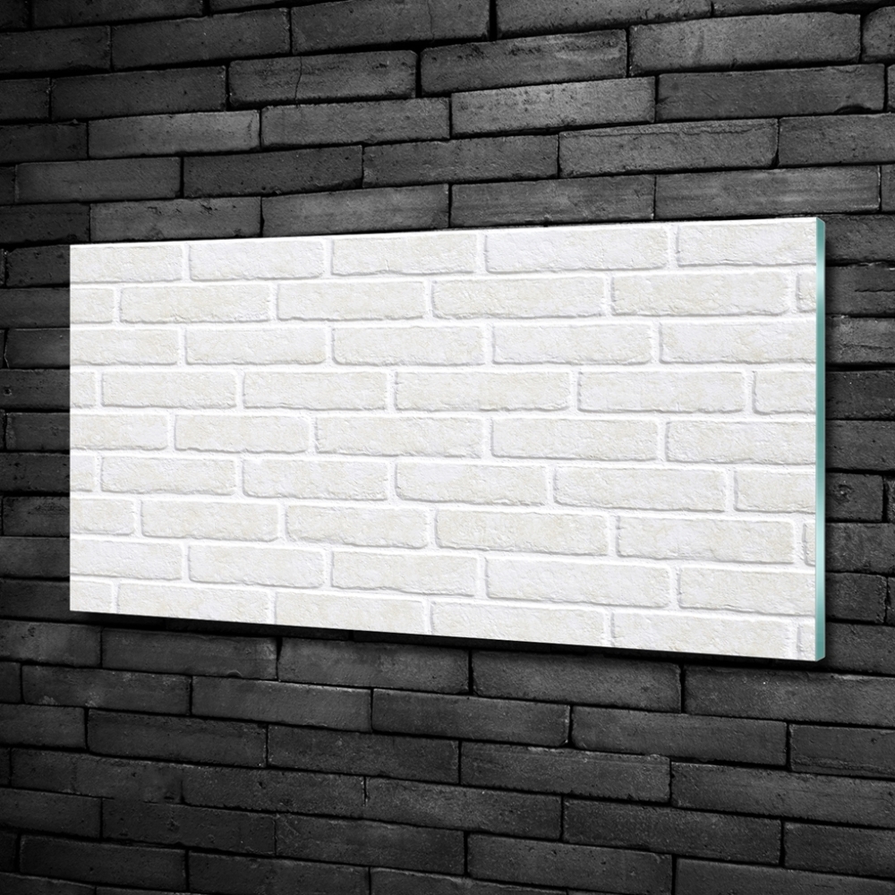 Glass art print Brick wall