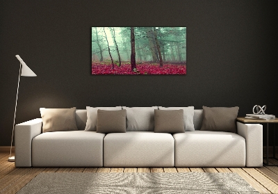 Glass wall art Autumn leaves