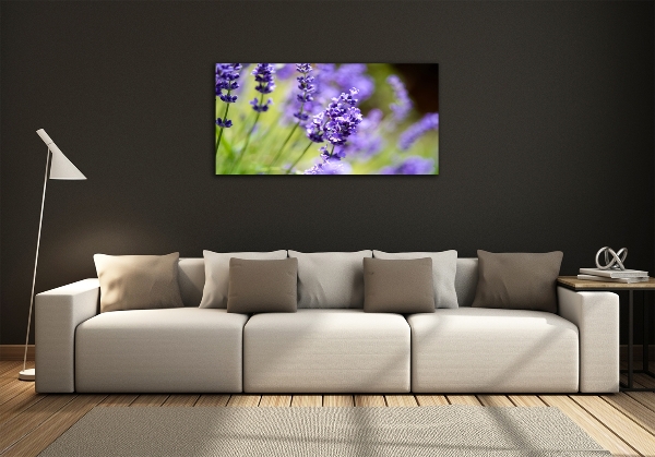 Glass wall art Lavender