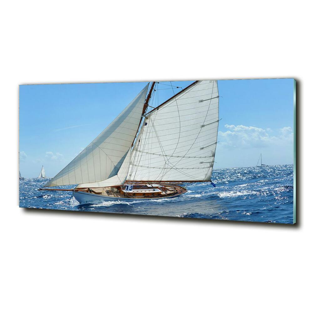 Wall art on glass Yacht