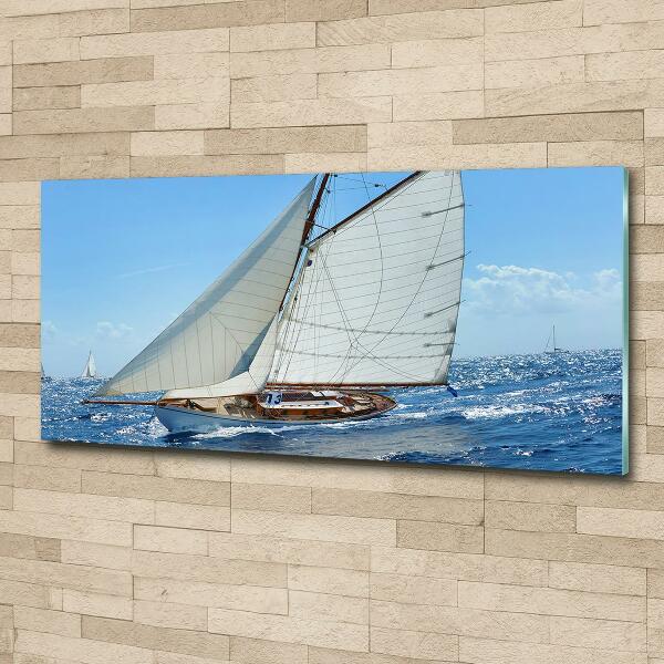 Wall art on glass Yacht