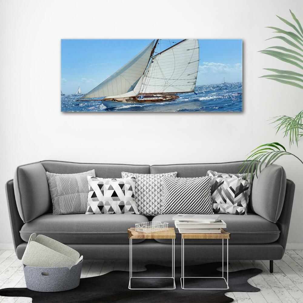 Wall art on glass Yacht