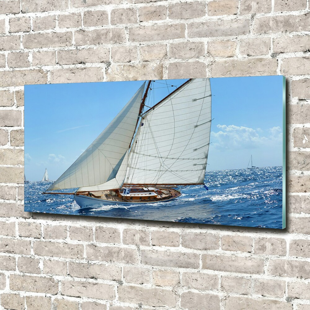 Wall art on glass Yacht