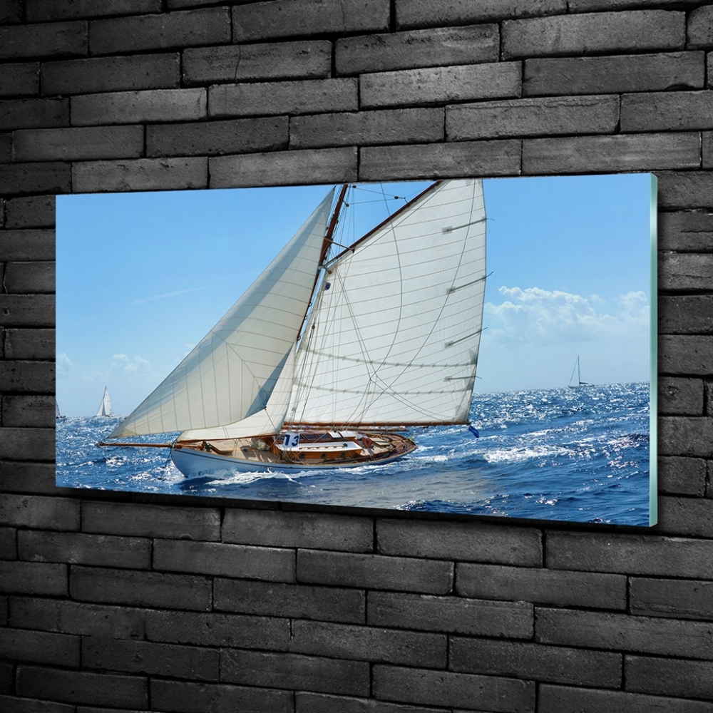 Wall art on glass Yacht