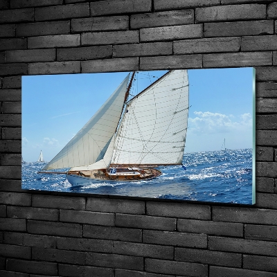 Wall art on glass Yacht