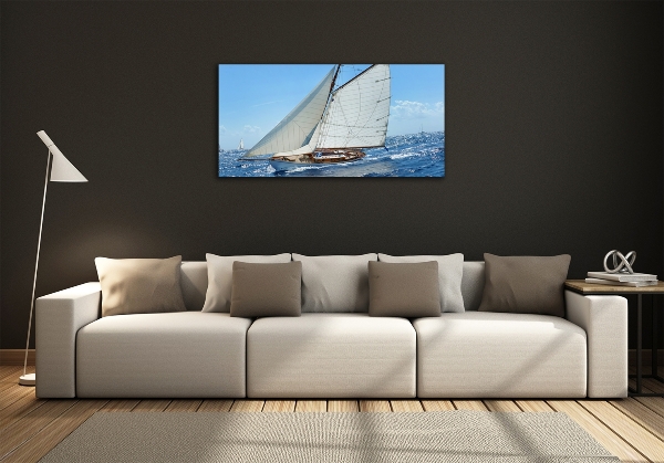 Wall art on glass Yacht