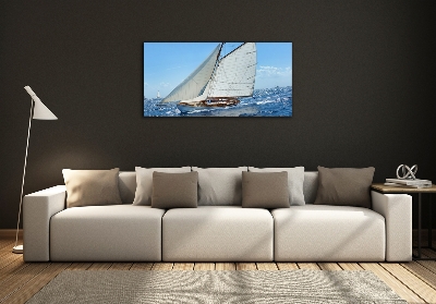 Wall art on glass Yacht