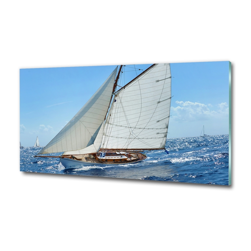 Wall art on glass Yacht