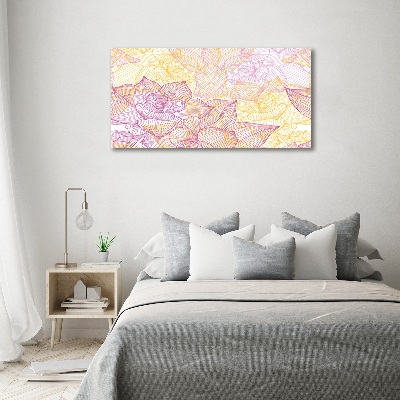 Wall art on glass Floral pattern