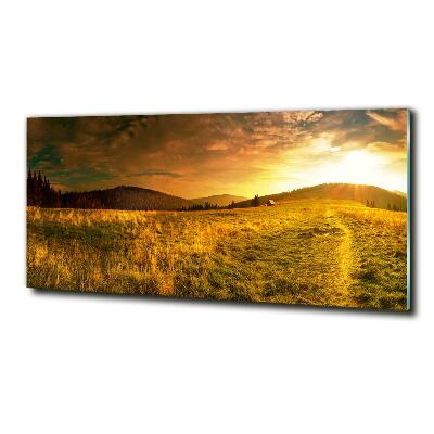 Glass art picture Panorama of the tatra mountains