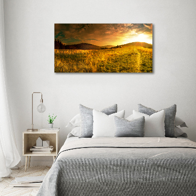 Glass art picture Panorama of the tatra mountains