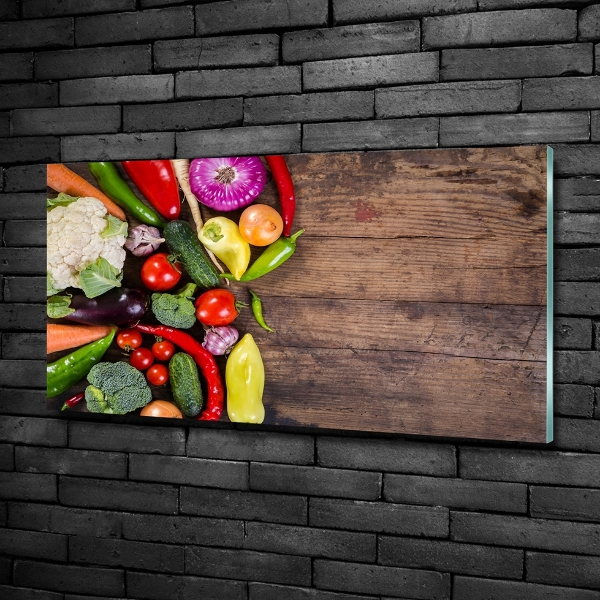 Wall art on glass Vegetables