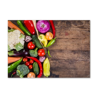 Wall art on glass Vegetables