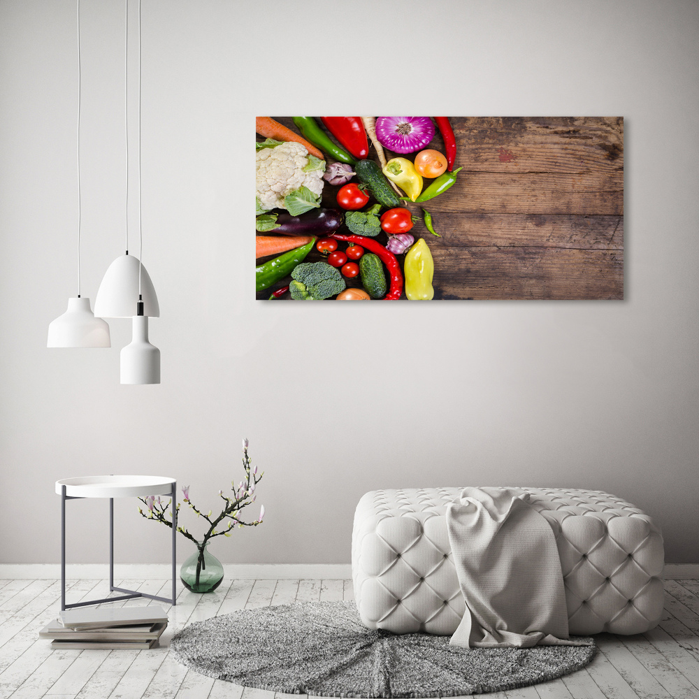 Wall art on glass Vegetables