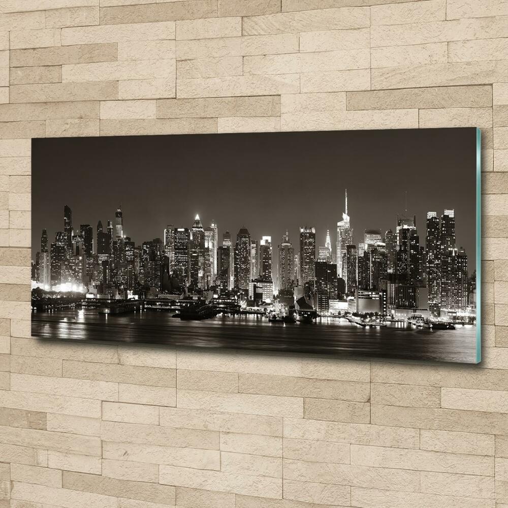 Wall art on glass Manhattan new york