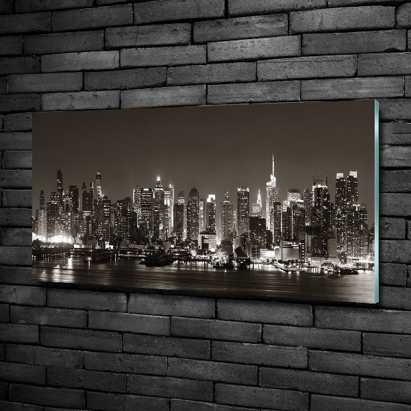 Wall art on glass Manhattan new york