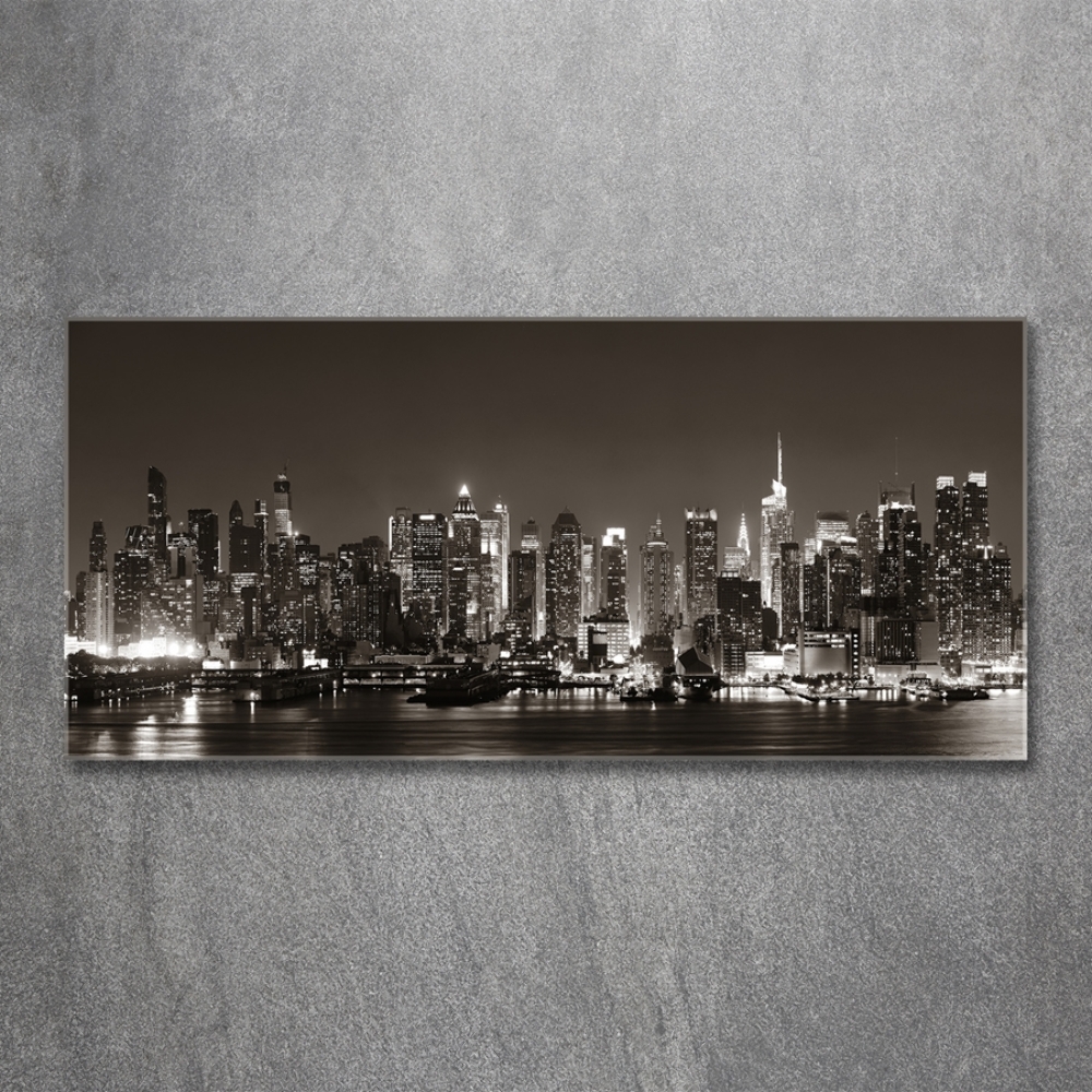 Wall art on glass Manhattan new york