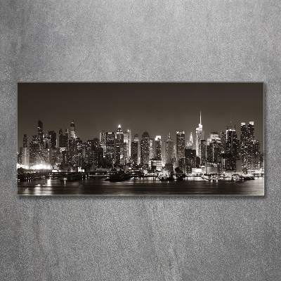 Wall art on glass Manhattan new york