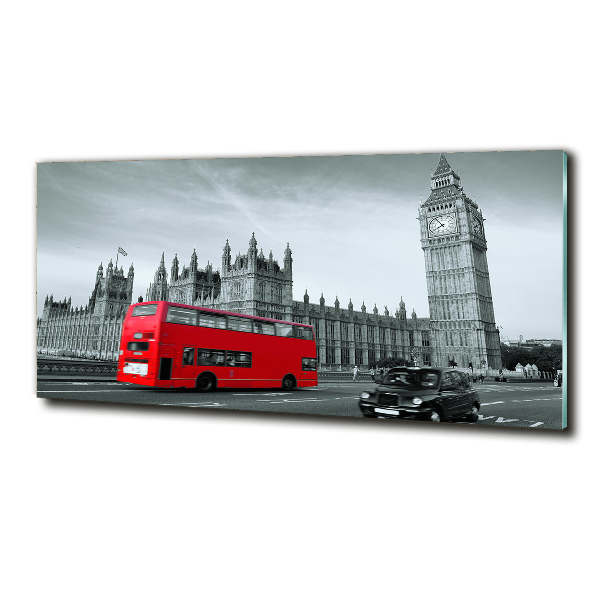 Wall art on glass London bus