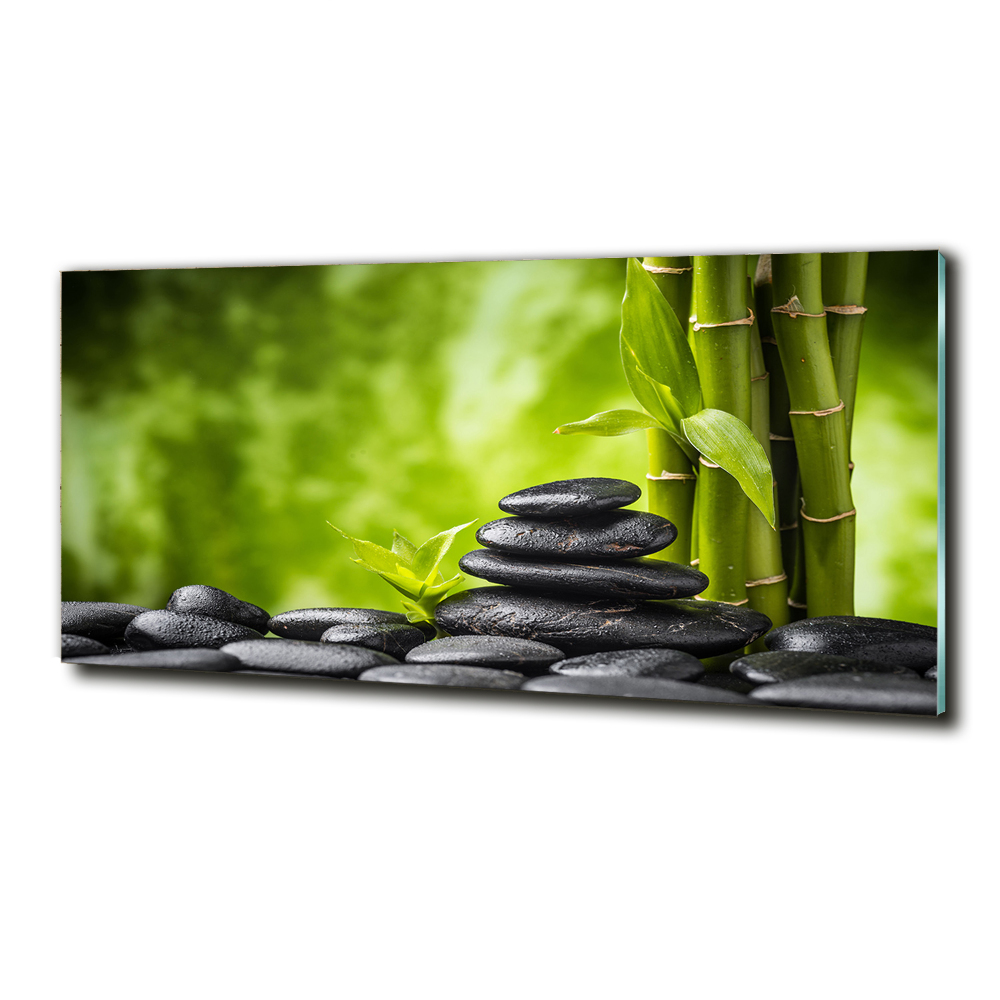 Glass art print Zen stones