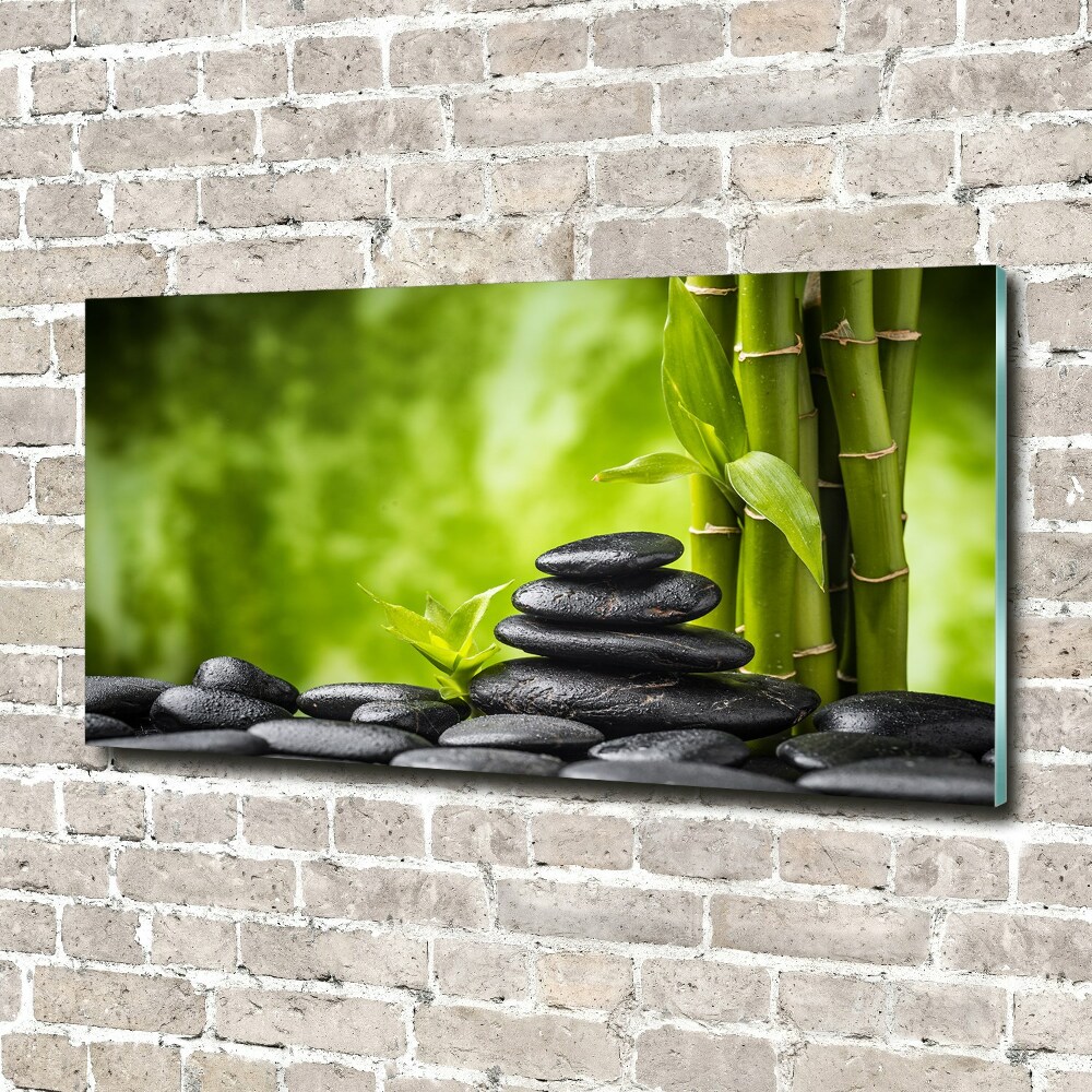 Glass art print Zen stones