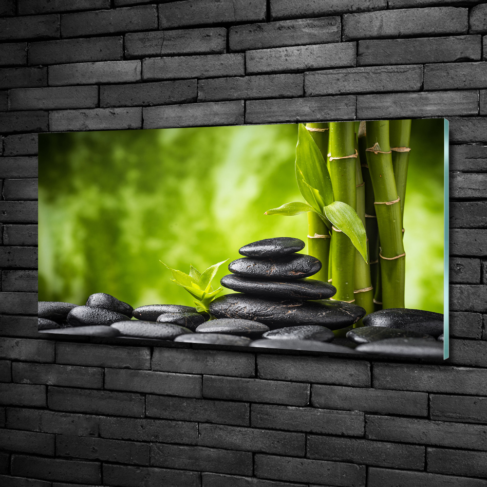 Glass art print Zen stones