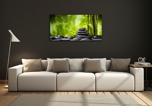 Glass art print Zen stones