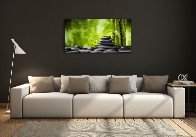 Glass art print Zen stones