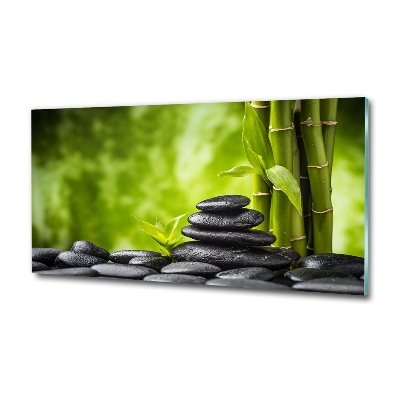 Glass art print Zen stones