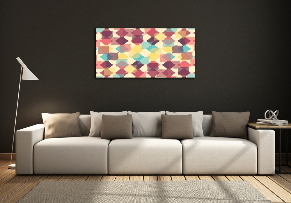 Wall art on glass Geometric background