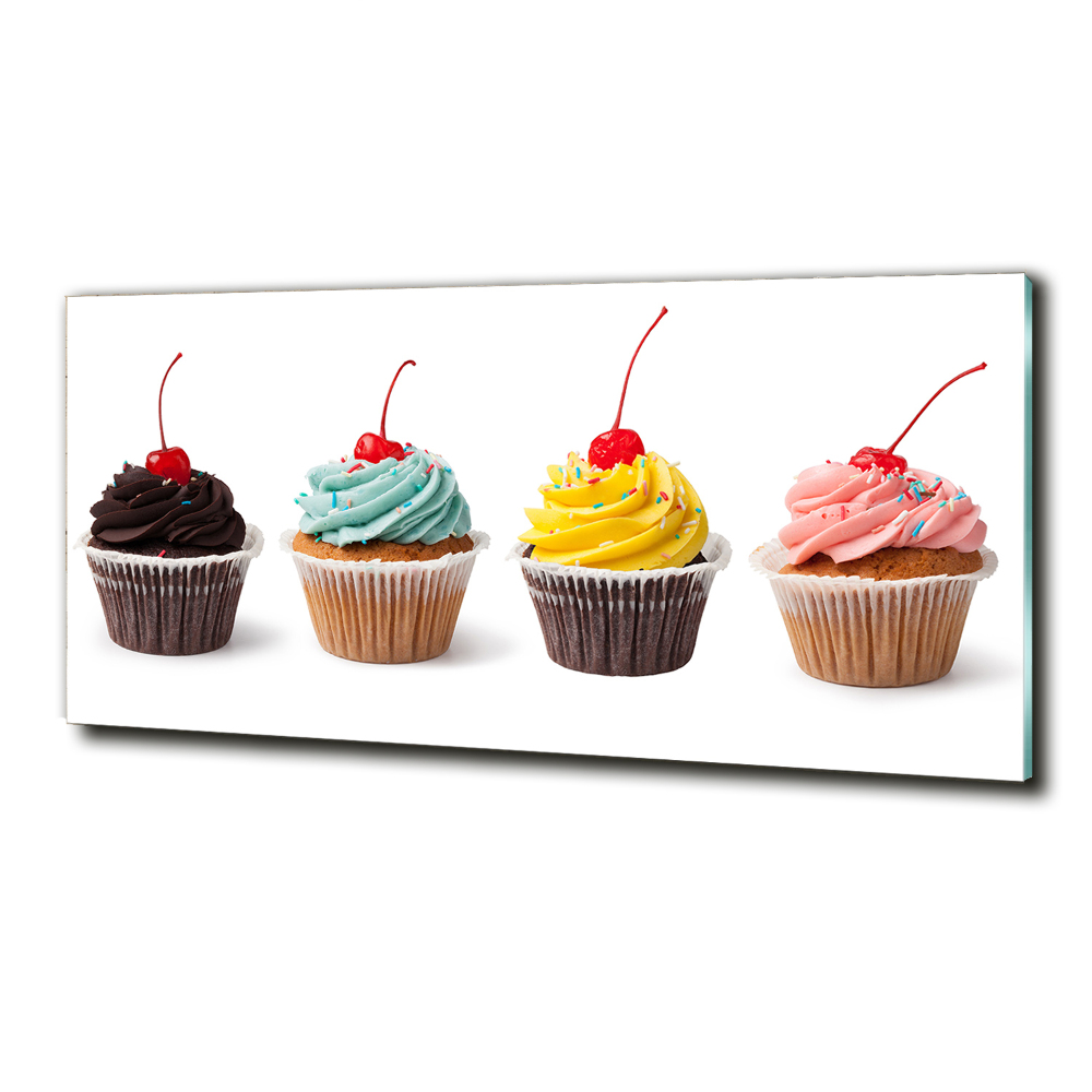 Wall art on glass Cupcakes