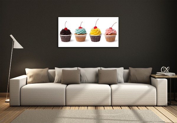 Wall art on glass Cupcakes